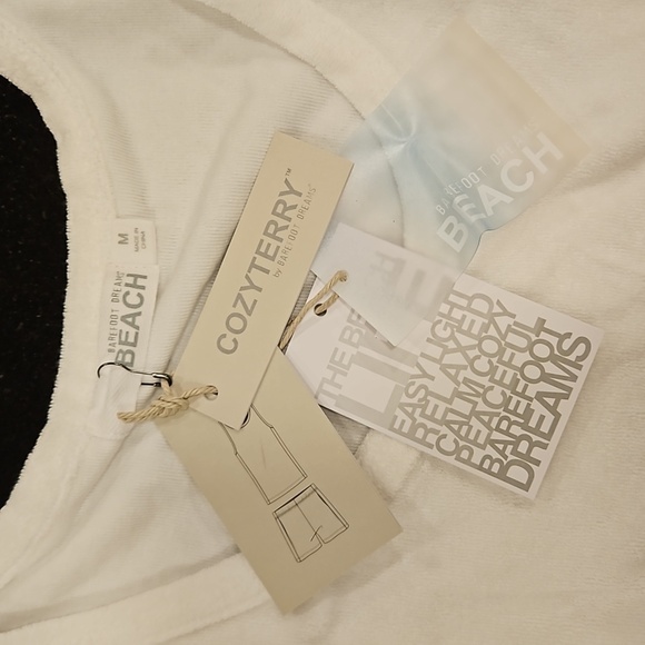 💕BAREFOOT DREAMS💕 Cozy Terry Luxe Chic Mix Tank and Short Set Sea Salt & Stone - Picture 9 of 15